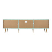 TV Cabinet Entertainment Unit 160cm with Storage Drawer, Shelf & 2 Doors – Green