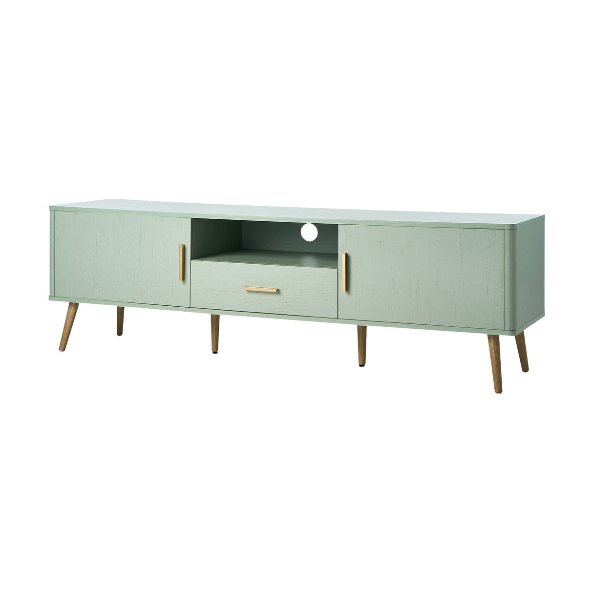 Oikiture 160cm green TV cabinet – view 9