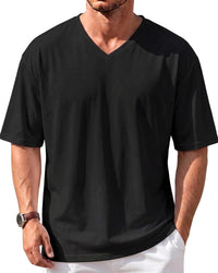 Men’s Oversized V-Neck T-Shirts – Graphic & Plain Designs
