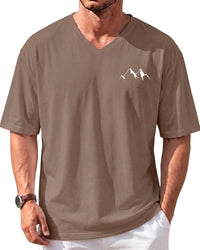 Men’s Oversized V-Neck T-Shirts – Graphic & Plain Designs