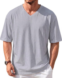 Men’s Oversized V-Neck T-Shirts – Graphic & Plain Designs