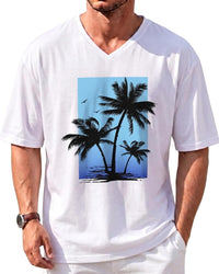 Men’s Oversized V-Neck T-Shirts – Graphic & Plain Designs