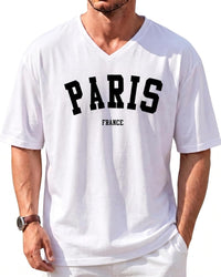 Men’s Oversized V-Neck T-Shirts – Graphic & Plain Designs