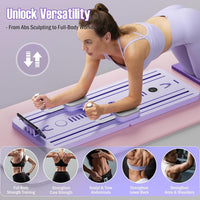 Pilates Reformer Board Pilates Machine Equipment Set Foldable 5-in-1 Multifunctional Board with Timer & Auto-Rebound Foldable Home Gym Equipment for Core Abdominal and Full Body Training - image 3