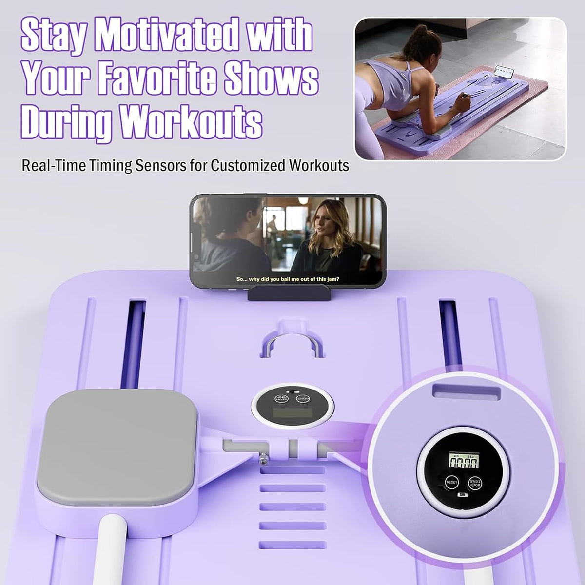 5-in-1 Foldable Pilates Reformer Board with Timer & Auto-Rebound