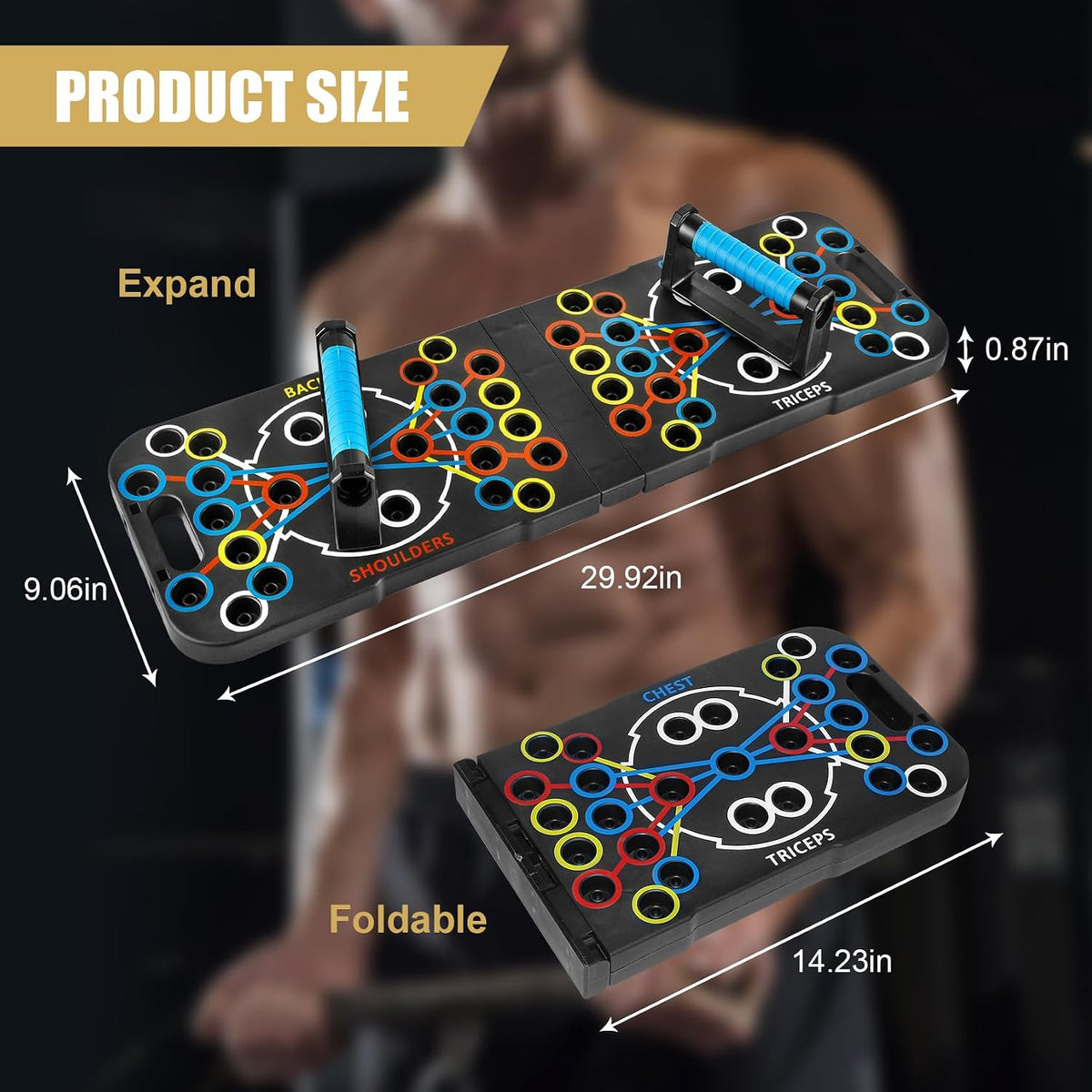 56-in-1 Foldable Push-Up Board with Adjustable Handles