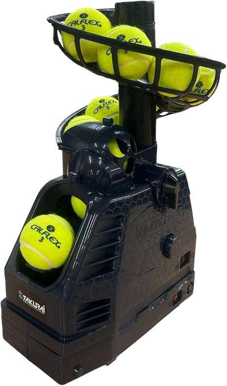 Sakurai Calflex CT-014 Soft & Hard Tennis Machine, Toss Angle and Interval 3 Levels Adjustment, 4 Height Adjustment, Dark Blue - image 1