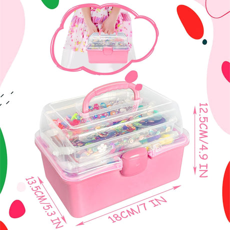 Pink 2500+ piece arts and crafts kit - image 2