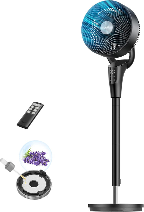 Adjustable Oscillating Pedestal Fan with DC Motor