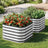 Galvanized Raised Garden Bed 2 Pack Silver - image 1