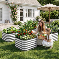 Galvanized Raised Garden Bed 2 Pack Silver - image 3