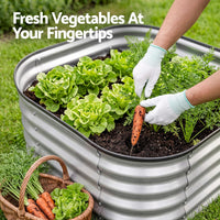 Galvanized Raised Garden Bed 2 Pack Silver - image 4