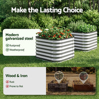 Galvanized Raised Garden Bed 2 Pack Silver - image 7