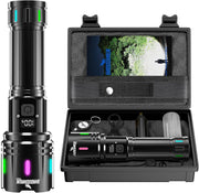 Rechargeable High-Power LED Torch with LCD Display & 5 Modes
