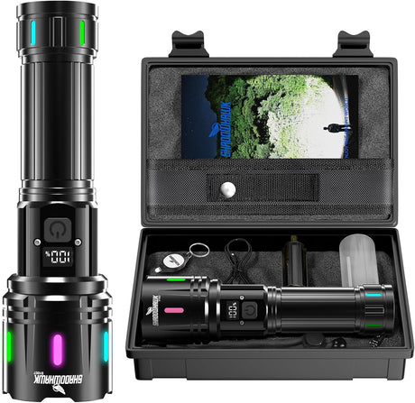 Rechargeable high-power LED torch with LCD battery display