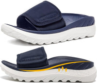 Unisex Cushioned Recovery Slides with Adjustable Strap