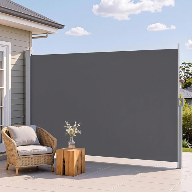 2 x 3.5 m retractable outdoor privacy screen image 1
