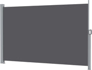 2 × 3.5 m Retractable Outdoor Privacy Screen Side Awning – Dark Grey