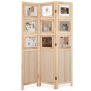 3-Panel Room Divider Folding Privacy Screens 170 CM High Hinged Space Separator