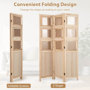 3-Panel Room Divider Folding Privacy Screens 170 CM High Hinged Space Separator