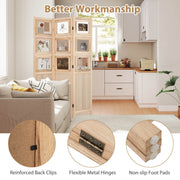 3-Panel Room Divider Folding Privacy Screens 170 CM High Hinged Space Separator
