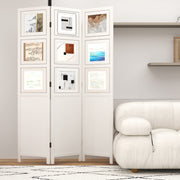 3-Panel Room Divider Folding Privacy Screens 170 CM High Hinged Space Separator