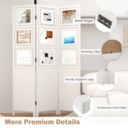 3-Panel Room Divider Folding Privacy Screens 170 CM High Hinged Space Separator