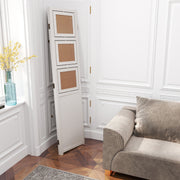 3-Panel Room Divider Folding Privacy Screens 170 CM High Hinged Space Separator