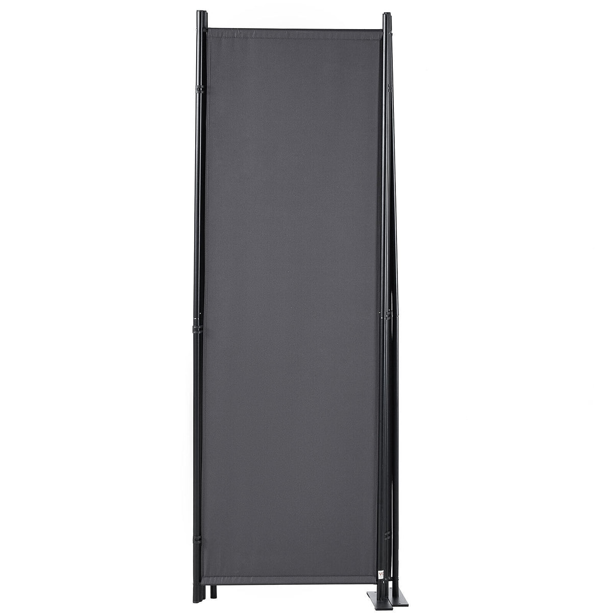 Dark Grey 4-Panel Coated-Fabric Room Divider – 224 × 171cm