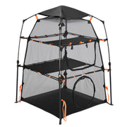 3-Tier Foldable Mesh Cat Tent Tower with Carry Bag