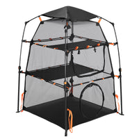 3-Tier Foldable Mesh Cat Tent Tower with Carry Bag