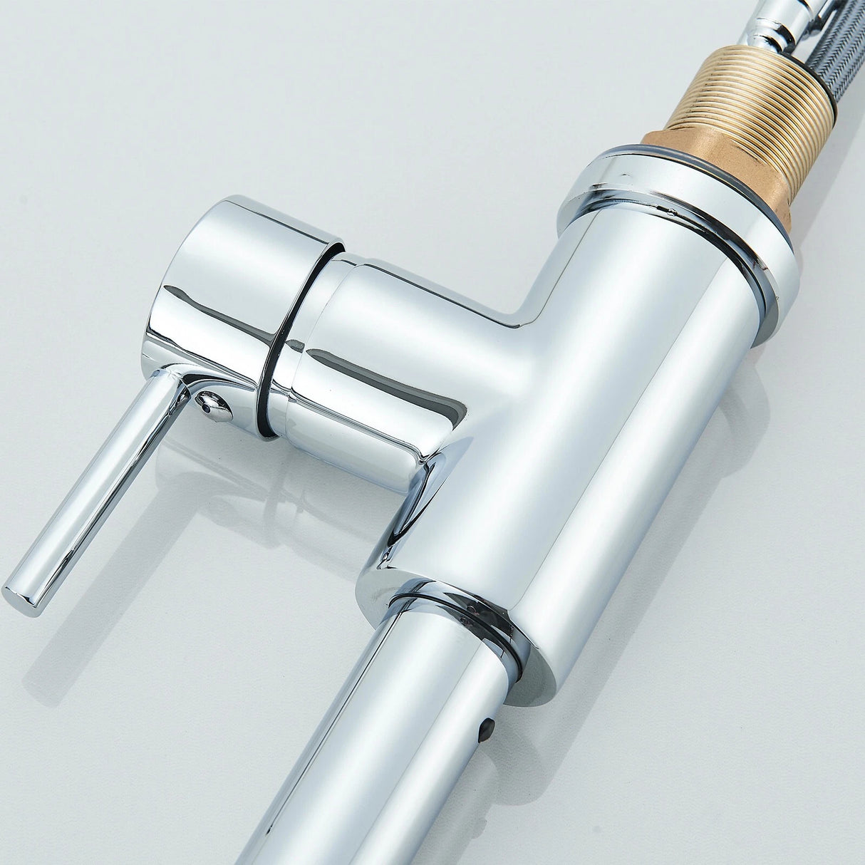 Chrome WELS Kitchen Mixer Tap 360° Pull Out 2-Mode Spray Laundry Sink Faucet