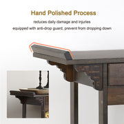 Slim Entryway Console Table with Drawer & Shelf