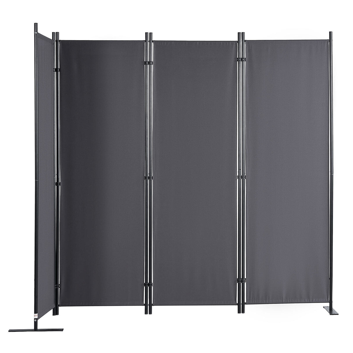 Room Divider 4-Panel Folding Privacy Screen Stand 224 x 171cm Dark Gray