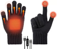 5V USB Heated Touchscreen Gloves – Black or Grey