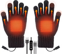5V USB Heated Touchscreen Gloves – Black or Grey