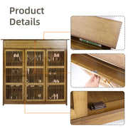 4-Tier Bamboo Shoe Cabinet with Large Drawer – 16–18 Pairs