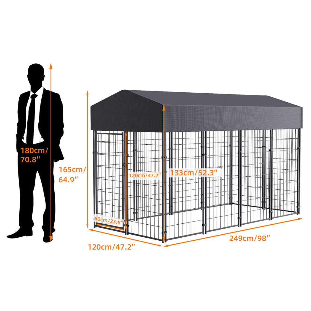 Galvanised Steel Pet Enclosure with Oxford Cover – 3 Sizes