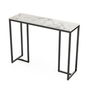 Slim Scratch-Resistant Marble-Style Console Table
