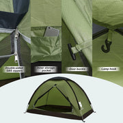 Night Cat Backpacking Tent for One 1 to 2 Persons Lightweight Waterproof Camping Hiking Tent for Adults Kids Scouts Easy Setup Single Layer 2.2x1.2m