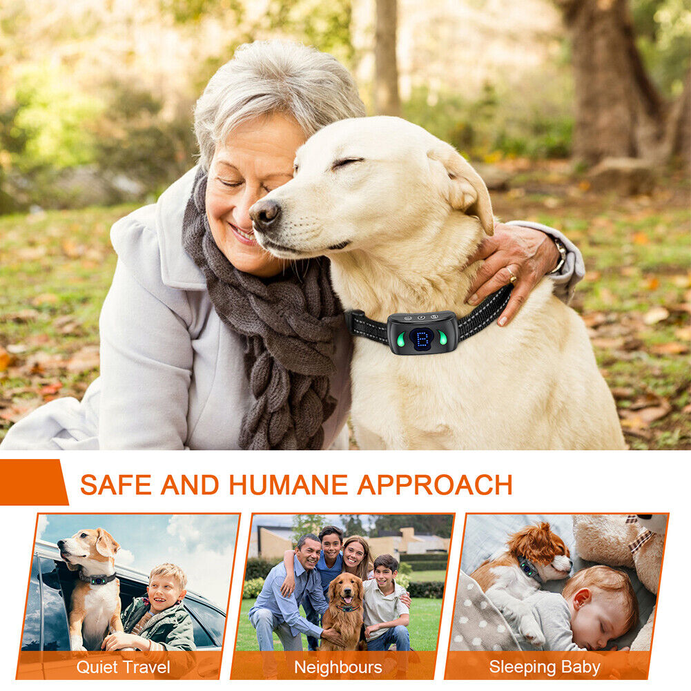 Anti-Bark Electric Shock Pet Dog Training E-Collar Obedience Remote Control AU