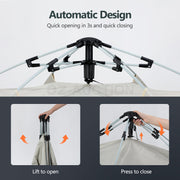 4-Person Instant Pop-Up Camping Tent with Rainfly