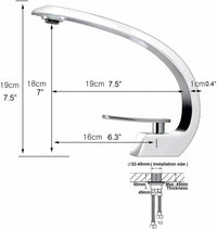 Chrome Single-Lever Bathroom Basin Mixer Tap