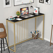 Slim Scratch-Resistant Marble-Style Console Table
