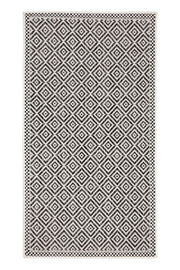 Black & White Diamond Polypropylene Outdoor Rug