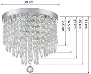 Modern Luxury Crystal Chandelier Ceiling Lamp Pendent Light Acrylic Bead Bedroom