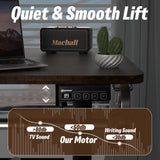 Electric Standing Desk Adjustable Sit Stand Computer Desk Walnut 140cm