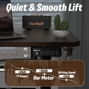 Electric Standing Desk Adjustable Sit Stand Computer Desk Walnut 140cm