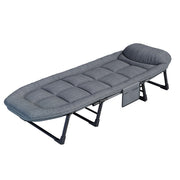 5-Position Folding Camping Lounger with Mattress – Up to 181 kg