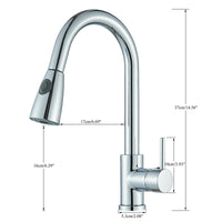 Chrome 2-Mode Pull-Out Kitchen Mixer Tap – 360° Swivel